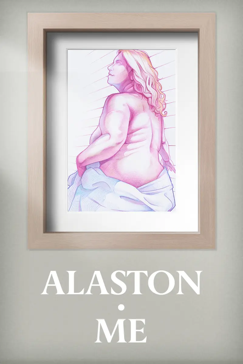 Anonyymi alaston boudoir kuva omasta valokuvasta